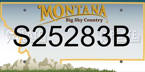 S25283B Montana License Plate