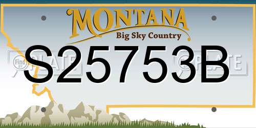 S25753B Montana License Plate