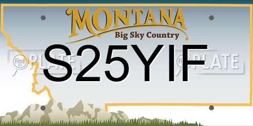 S25YIF Montana License Plate