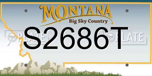 S2686T Montana License Plate