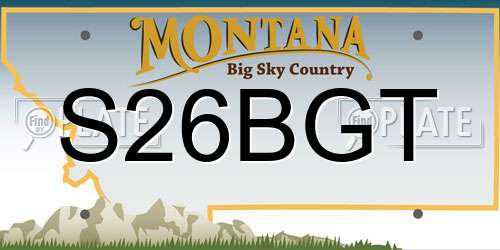 S26BGT Montana License Plate