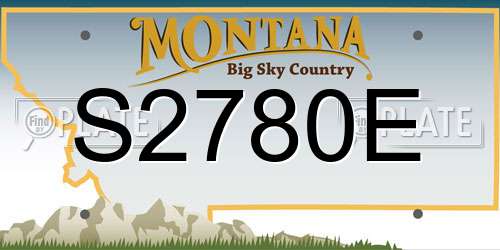 S2780E Montana License Plate