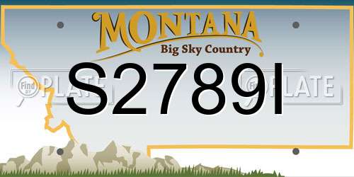 S2789I Montana License Plate