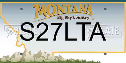 S27LTA Montana License Plate