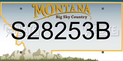 S28253B Montana License Plate