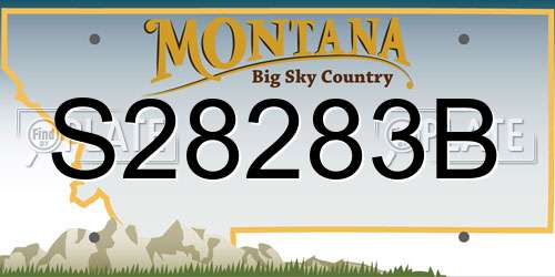 S28283B Montana License Plate