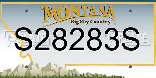 S28283S Montana License Plate