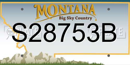 S28753B Montana License Plate
