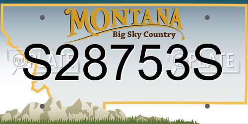 S28753S Montana License Plate