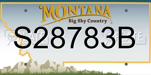 S28783B Montana License Plate