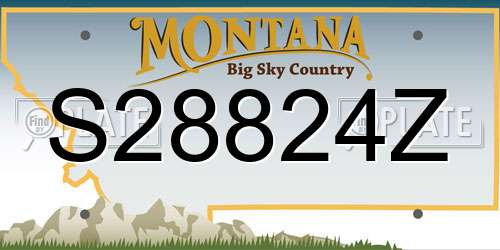 S28824Z Montana License Plate