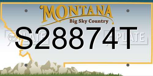 S28874T Montana License Plate