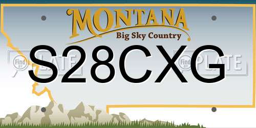 S28CXG Montana License Plate