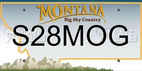 S28MOG Montana License Plate