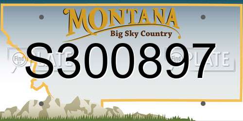 S300897 Montana License Plate