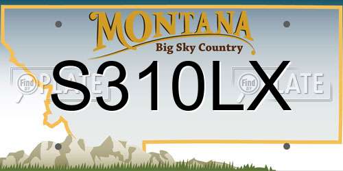 S310LX Montana License Plate