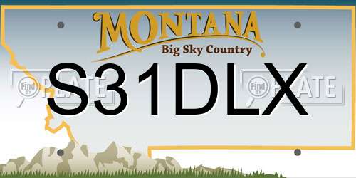 S31DLX Montana License Plate