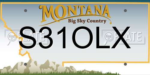 S31OLX Montana License Plate