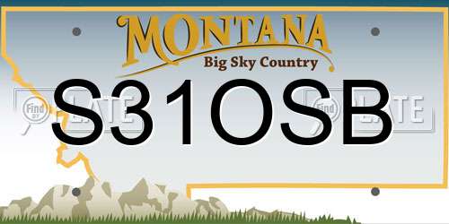 S31OSB Montana License Plate