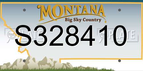 S328410 Montana License Plate