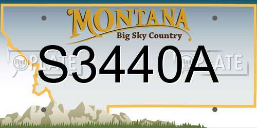S3440A Montana License Plate