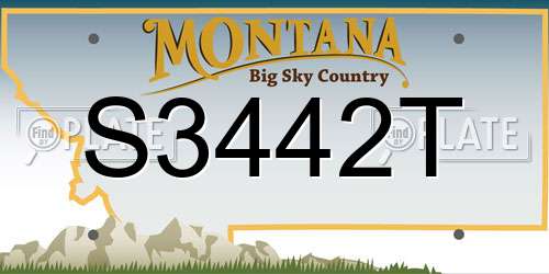 S3442T Montana License Plate