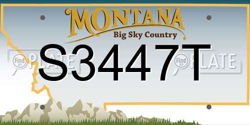 S3447T Montana License Plate