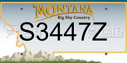 S3447Z Montana License Plate