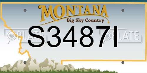 S3487I Montana License Plate