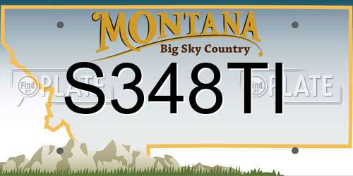 S348TI Montana License Plate