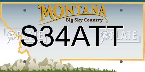 S34ATT Montana License Plate