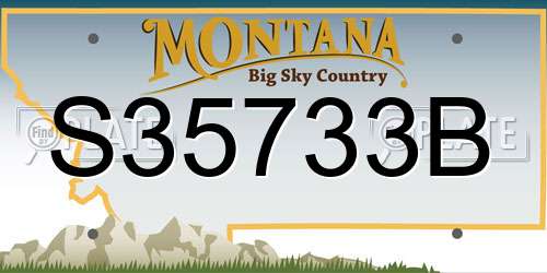S35733B Montana License Plate