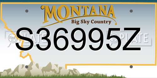 S36995Z Montana License Plate