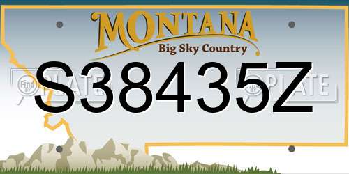 S38435Z Montana License Plate