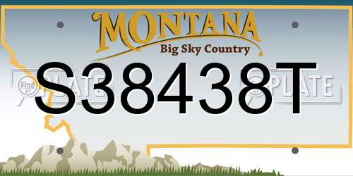 S38438T Montana License Plate