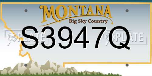 S3947Q Montana License Plate