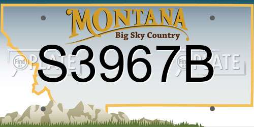S3967B Montana License Plate