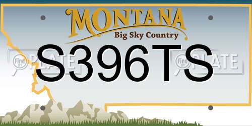 S396TS Montana License Plate