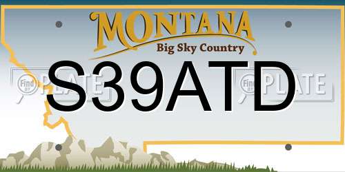 S39ATD Montana License Plate
