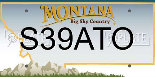 S39ATO Montana License Plate