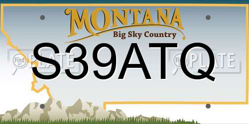 S39ATQ Montana License Plate