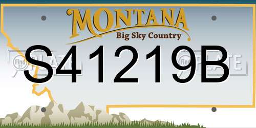 S41219B Montana License Plate
