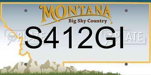 S412GI Montana License Plate