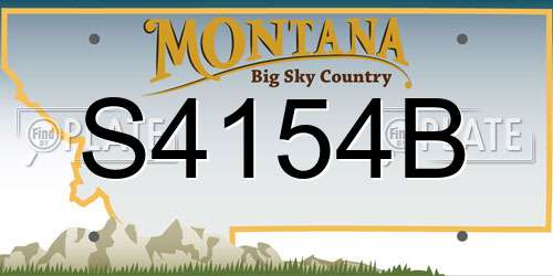 S4154B Montana License Plate