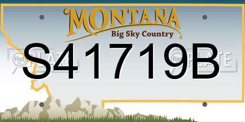 S41719B Montana License Plate