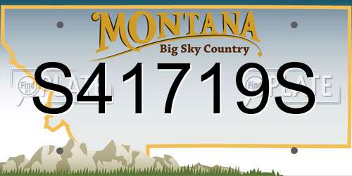 S41719S Montana License Plate