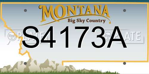 S4173A Montana License Plate