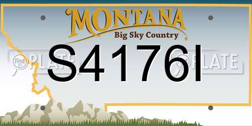 S4176I Montana License Plate