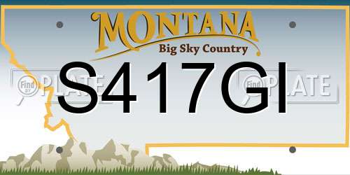 S417GI Montana License Plate