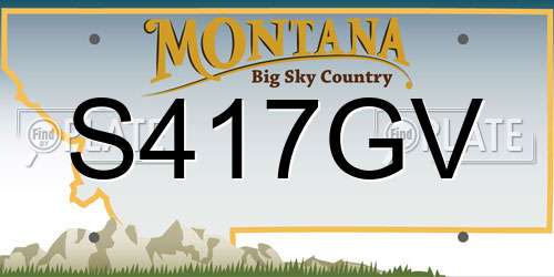 S417GV Montana License Plate